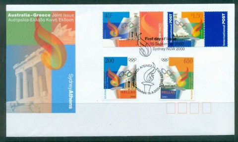 Australia-2000-Sydney-Athens-Olympics-Joint-FDC