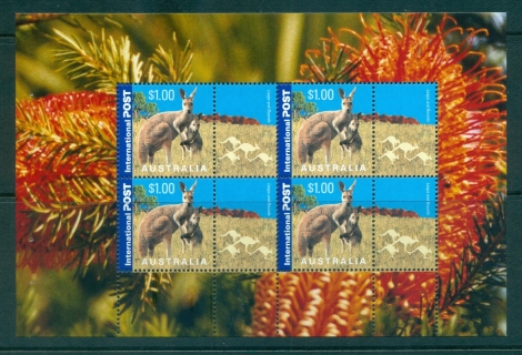 Australia-2001-1-Kangaroo-Booklet-Pane-MUH-lot34625