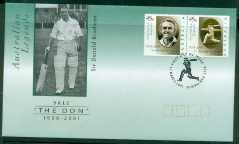 Australia-2001-Bradman-FDC-Lot19314