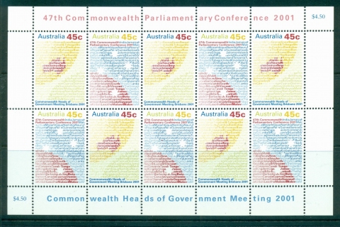 Australia-2001-CHOGM-Sheetlet-MUH-lot34542