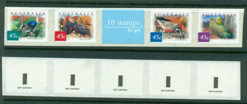 Australia-2001-Desert-Birds-lab-Strip-SNP-PS-MUH-Lot18586