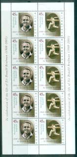 Australia-2001-Sir-Donald-Bradman-sheetlet-MUH