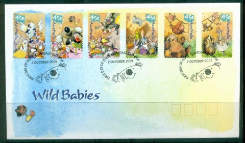 Australia-2001-Wild-Babies-PS-FDC