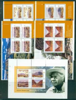 Australia-2002-Albert-Namatjira-5x-Booklet-Panes-ex-Prestige-Booklet-PB5-MUH-lot34157