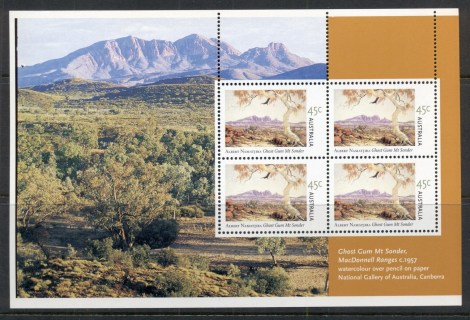 Australia-2002-Albert-Namatjira-Ghost-Gum-Mt-Sander-Prestige-booklet-pane-MUH