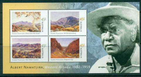 Australia-2002-Albert-namatjira-MS-MUH-Lot27087