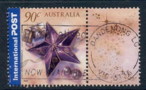 Australia-2002-Greetings-Xmas-90c-FU