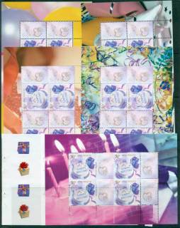 Australia-2003-Birthdays-5x-Booklet-Panes-ex-Prestige-Booklet-PB10-MUH-lot34179