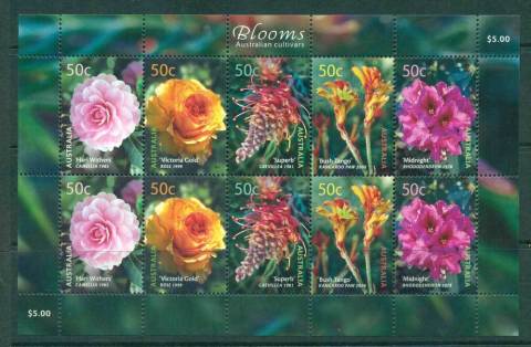 Australia-2003-Blooms-Australia-Cultivars-Sheetlet-MUH-Lot27037