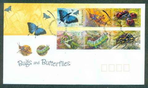 Australia-2003-Bugs-Butterflies-FDC-lot49064