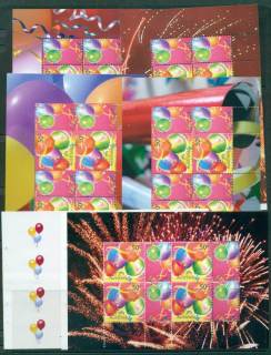 Australia-2003-Celebrations-5x-Booklet-Panes-ex-Prestige-Booklet-PB6-MUH-lot34178