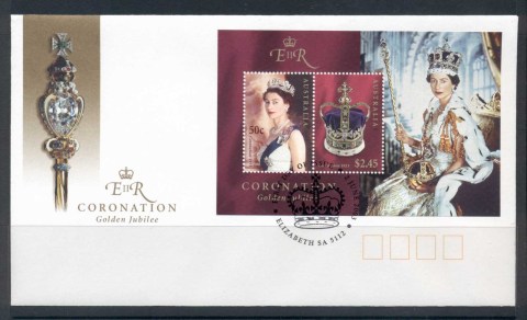 Australia-2003-QEII-Coronation-50th-Anniversary-FDC