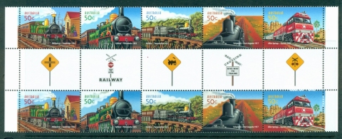 Australia-2003-Trains-Gutter-Blk-10-MUH-Lot29782