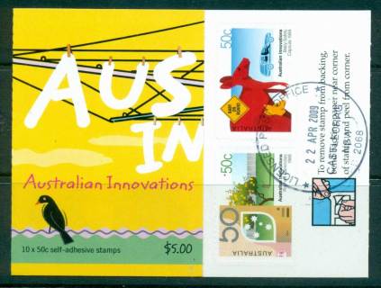 Australia-2004-5-jpg-00-Australian-Innovations-B262-Philatelic-Booklet-FU-Castlecrag-CTO-lot34135