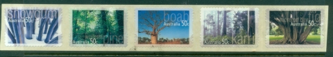 Australia-2005-Australian-Native-Trees-PS-strip-folded-MUH