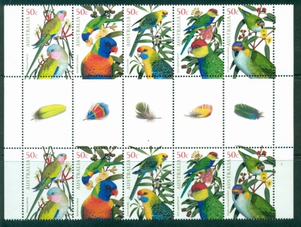 Australia-2005-Parrots-Gutter-Blk-10-MUH-Lot29709