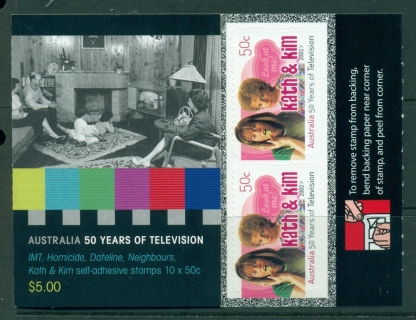 Australia-2006-5-jpg-00-50-Years-of-TV-Mixed-B311a-General-Booklet-Lot26167