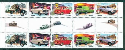 Australia-2006-Driving-through-the-Years-Gutter-Blk-10-MUH-Lot29791