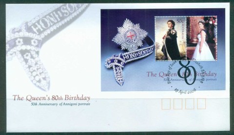 Australia-2006-QEII-80th-Birthday-MS-FDC