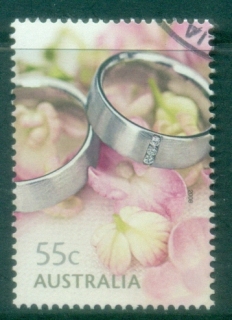 Australia-2008-Greetings-Flowers-silver-wedding-ring-FU