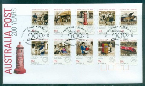 Australia-2009-Australia-Post-200-Years-PS-FDC-lot76002