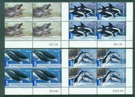 Australia-2009-Whales-Dolphins-BR-Corner-Value-Blk-4-MUH-lot34131