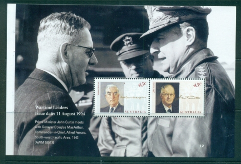 Australia-2010-12-Wartime-Leaders-Booklet-pane-MUH-lot34633