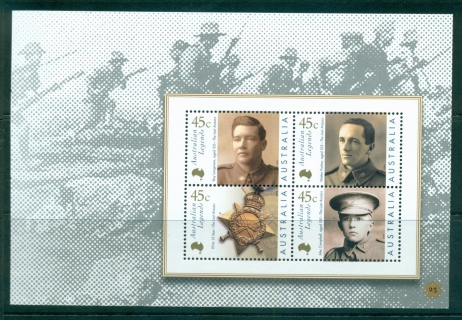 Australia-2010-25-Australian-Legends-Anzacs-Booklet-pane-MUH-lot34644