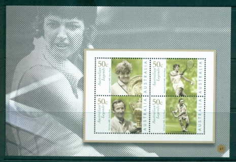 Australia-2010-41-Australian-Legends-Tennis-Booklet-pane-MUH-lot34641