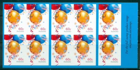 Australia-2010-6-Special-Occasions-Balloon-PS-Booklet-MUH-lot34532