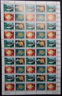 Australia-2010-60c-Fishes-Blk-4-CTO-Sheet-FV-30-lot48837