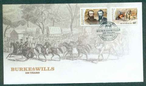 Australia-2010-Burke-Wills-PS-FDC-lot50609