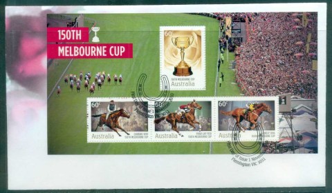 Australia-2010-Melbourne-Cup-150-Years-MS-FDC-lot76025