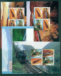 Australia-2010-Railway-Journeys-4x-Booklet-Panes-ex-Prestige-Booklet-PB-MUH-lot34174