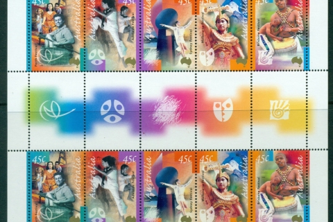 Australia-2000-Arts-Festivals-Gutter-Blk-10-MUH-Lot29766