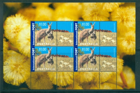 Australia-2001-1-Kangaroo-Booklet-Pane-MUH-lot34624