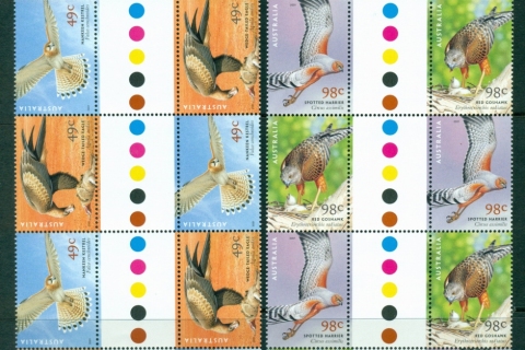 Australia-2001-Birds-of-Prey-Gutter-Blks-10-MUH-Lot29779