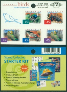 Australia-2002-Desert-Birds-China-PS-booklet-MUH