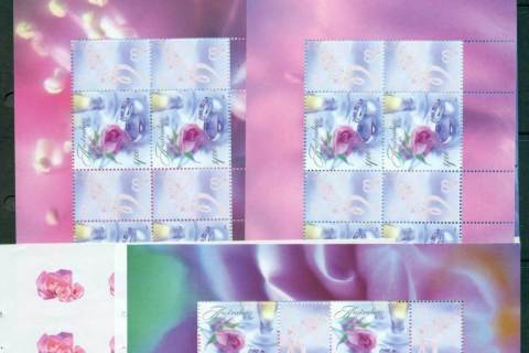 Australia-2003-Weddings-Silver-5x-Booklet-Panes-ex-Prestige-Booklet-PB7-MUH-lot34156