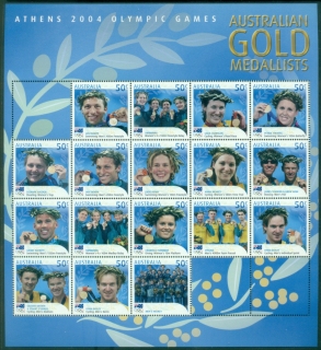 Australia-2004-Summer-Olympics-Athens-Gold-Medalists-sheetlet-MUH-XL-Shipping