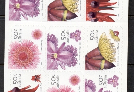 Australia-2005-Wildflowers-PS-10-booklet-MUH