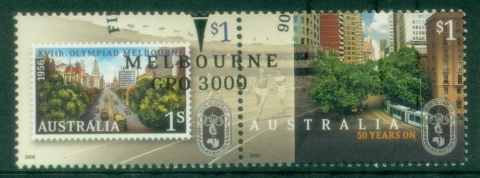 Australia-2006-Summer-Olympics-Melbourne-50th-Anniversary-1-pair-FU