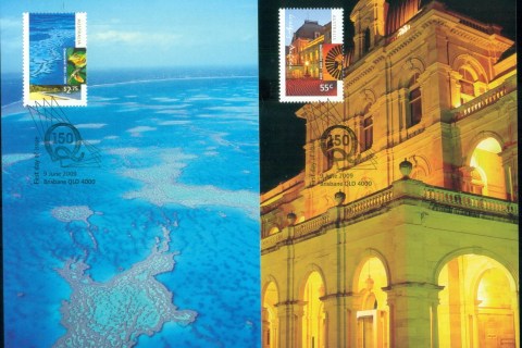 Australia-2009-Queensland-150-Years-2xMaxicards