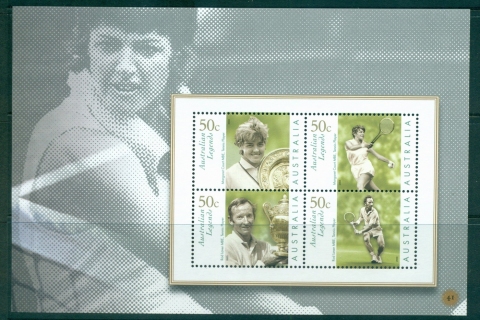 Australia-2010-41-Australian-Legends-Tennis-Booklet-pane-MUH-lot34641