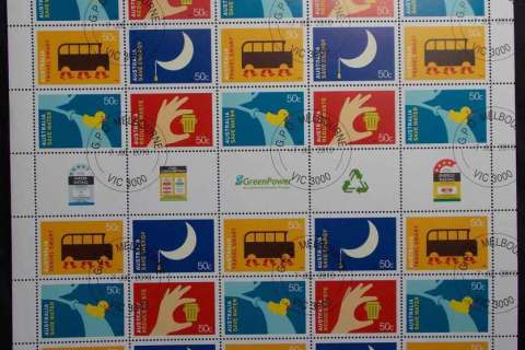 Australia-2010-50c-Renewable-Energy-CTO-Sheet-FV-25-lot48836