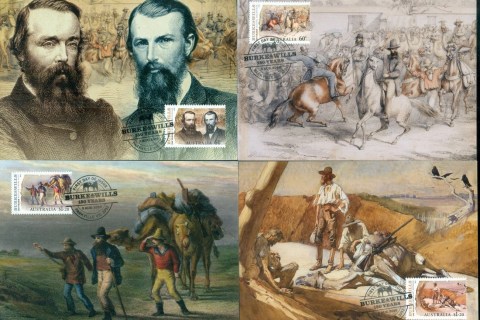 Australia-2010-Burke-Wills-150-Years-4xMaxicards
