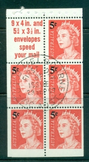 Australia-1966-5c-on-4c-Booklet-Pane-9x4-CTO-lot33973