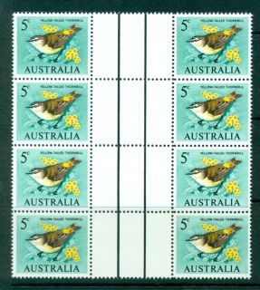 Australia-1966-67-5c-Yellow-tailed-Thornbill-Gutter-Blk-8-MUH-Lot29660