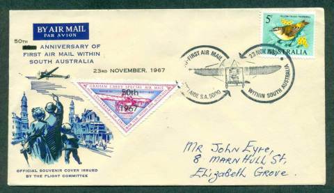 Australia-1967-50th-Anniv-First-Airmail-Service-within-South-Australia-23-Nov-67-lot42662