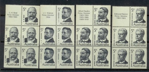 Australia-1969-Famous-Austrlaians-Prime-Ministers-booklet-panes-MUH